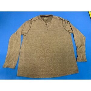 Under Armour Threadborne HeatGear‎ Henley Men's Large Gray Long Sleeve Shirt